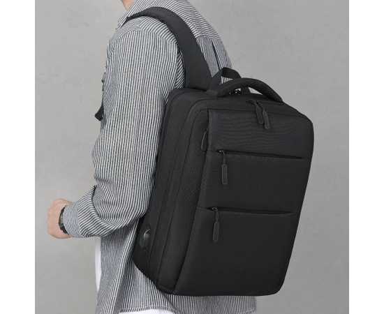 Bag City. Business Laptop Backpack Dual Compartment With USB Port -  Black