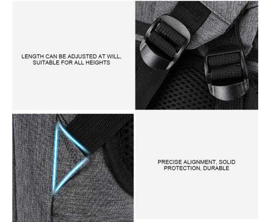 Bag City. Business Laptop Backpack Dual Compartment With USB Port -  Blue