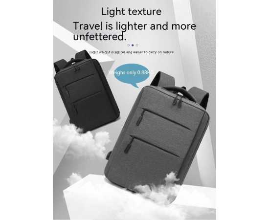 Bag City. Business Laptop Backpack Dual Compartment With USB Port -  Black