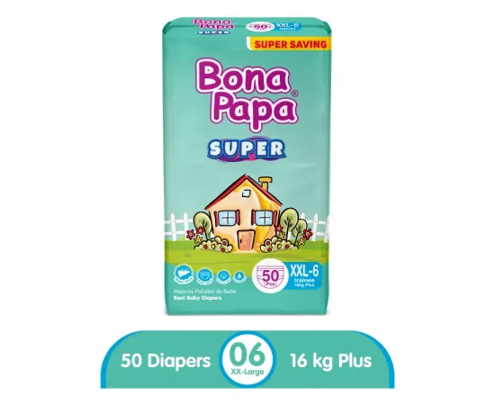 Bona Papa Super Diapers - Super Economy Pack - XXL Size 6 - 50 Pcs