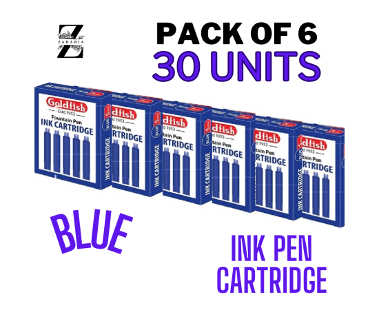 Goldfish Ink Pen Cartridge Pack of 6