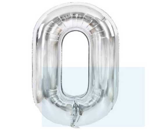Silver Single Number Balloons Digits Aluminum Foil 16 Inch Balloon