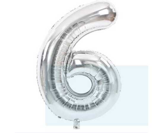 Silver Single Number Balloons Digits Aluminum Foil 16 Inch Balloon