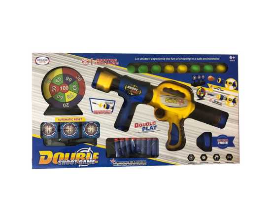 Double Air Pressure Foam Blaster Shooting Gun Toy
