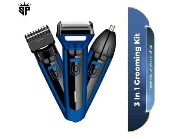Sp Dealz 3 In 1 Rechargeble Km-6330 Trimming And Grooming Set