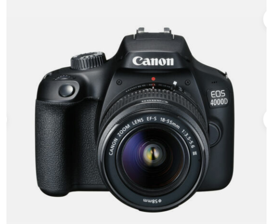 Canon EOS 4000D EF-S 18-55 mm IS II Lens Digital SLR Cameras - Black