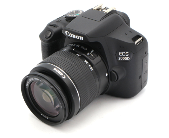 Canon EOS 2000D Camera With 18-55mm Lens