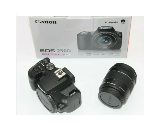 DSLR Canon Camera EOS 250D,24 .1MP SLR + Kit 18-55mm f 4-5.6 Lente IS STM + 64gb