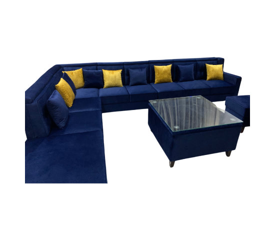 Carved Comfort L-Shape Sofa Set