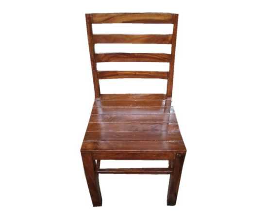 Armless Brown Wooden Chair