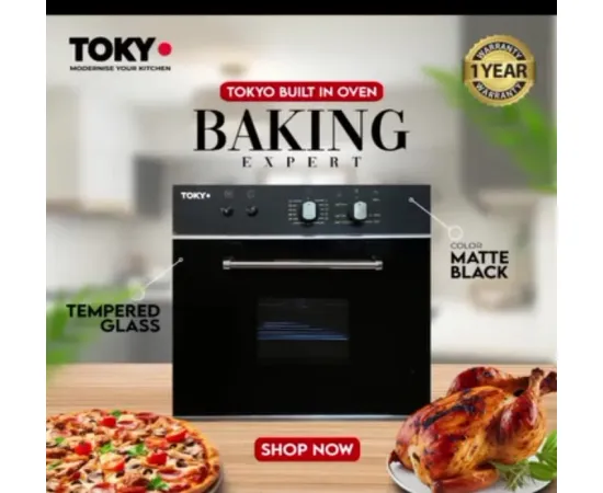 Tokyo Gas Built-in Oven 21by21 (M MATE - Black) - Brand Warranty