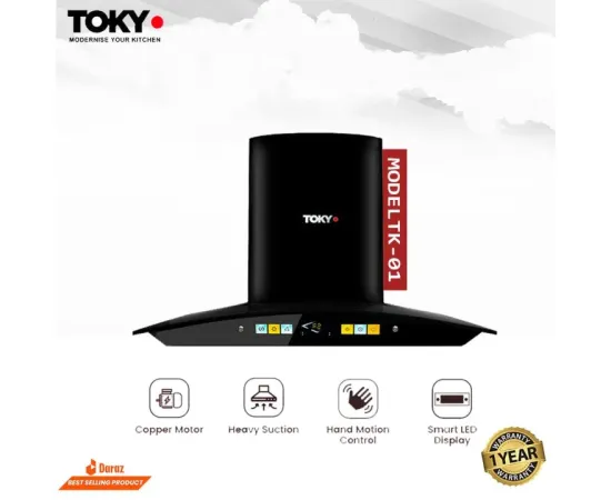 Tokyo Black Stainless Steel Full Function kitchen Hood