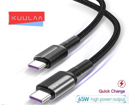 Kuulaa 65W PD USB Type-C Fast Charging Cable 1M