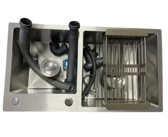 Sinkon Kitchen Handmade Sink Double Bowl Kitchen Sink (Size 78X43)