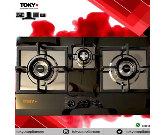 Tokyo Stainless Steel Built-In Hob 3 Brass Burner