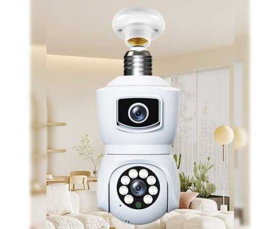 4k Wireless Wifi Dual-lens Security Camera With 3mp Lens