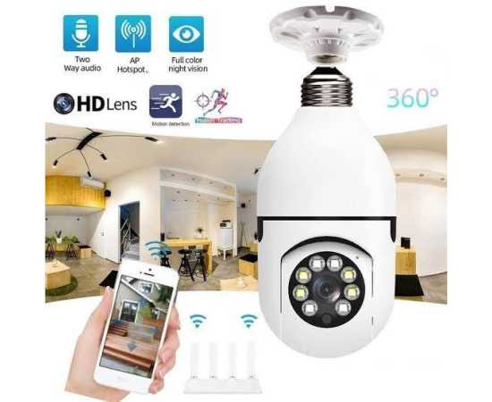 360° Wireless Wifi Panoramic Bulb Cctv Camera Security