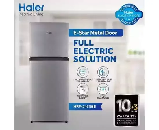 Haier HRF-276 EBS/EBD E-Star Refrigerator 10 Cubic Feet