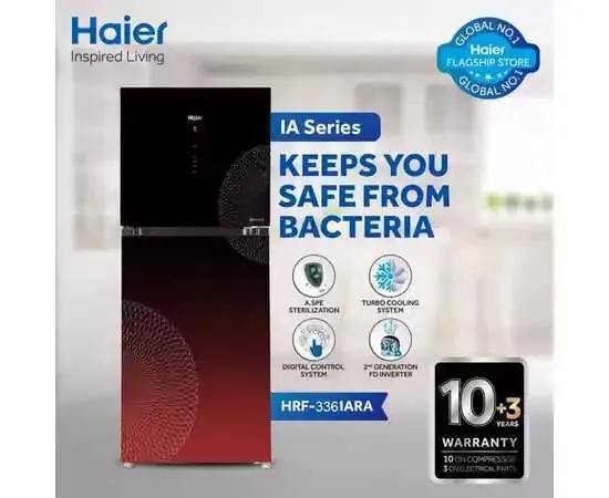 Haier HRF-336 IAPA/IARA Anti-Bacterial Inverter Refrigerator 12 Cubic Feet