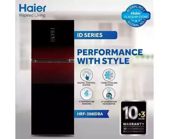 Haier HRF-398 IDBA Digital Inverter Refrigerator 15 Cubic Feet
