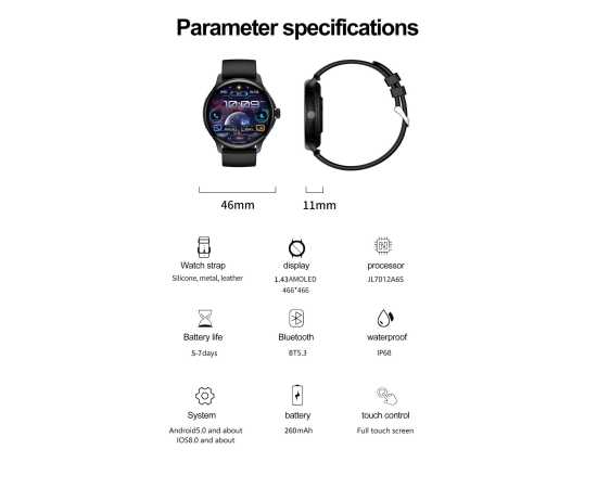 Colmi V72 Smart Watch Men 1.43'' Amoled Display