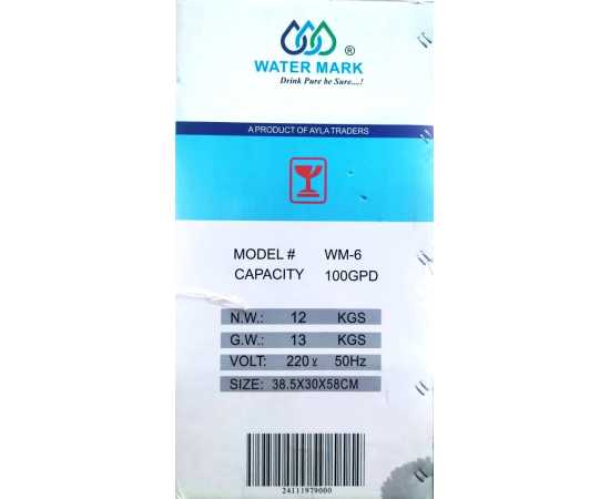 Six Stages Reverse Osmosis System (Water Mark)