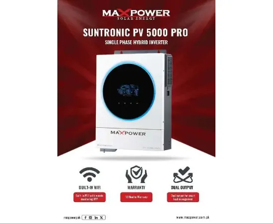 MaxPower Suntronic PV 5000 Pro 4Kw Solar hybrid inverter