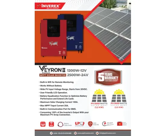 Inverex Veyron II Premium- 2.5 Kw -24V Mppt Solar Inverter