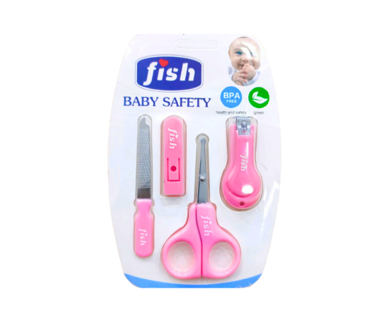 Pack Of 4 - Fish Baby Nail Care Set Manual Nail Clipper