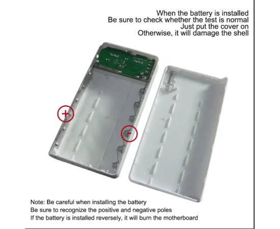 6*18650 Power Bank Case 18650*6 Battery Storage Box