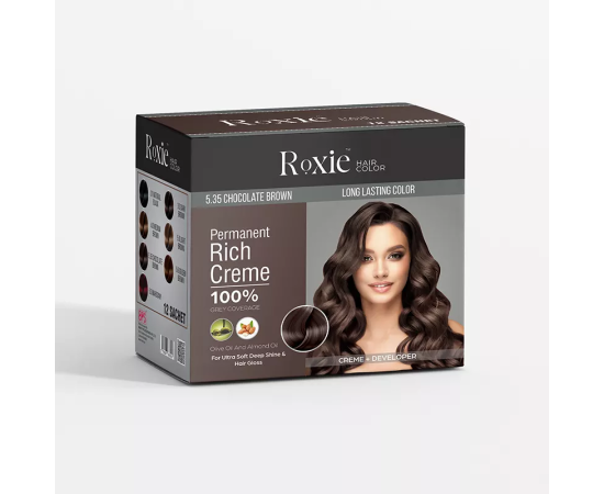 Roxie Hair Color Sachet Box 12 pcs 5.35 Chocolate Brown