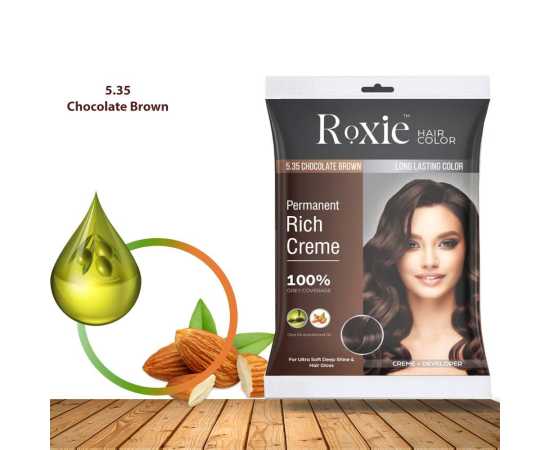 Roxie Hair Color Sachet Box 12 pcs 5.35 Chocolate Brown