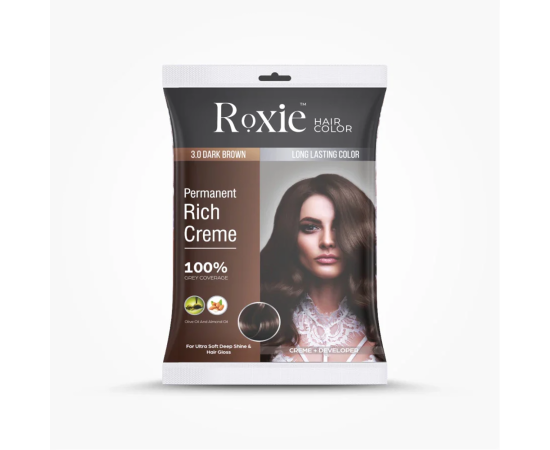 Roxie Hair Color Sachet Box 12 pcs 3.0 Dark Brown