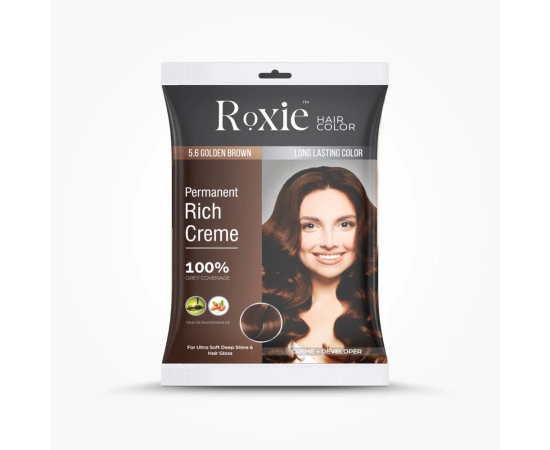 Roxie Hair Color Sachet Box 12 pcs 5.6 Golden Brown