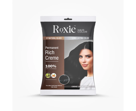 Roxie Hair Color Sachet Box 12 pcs Natural Black 01