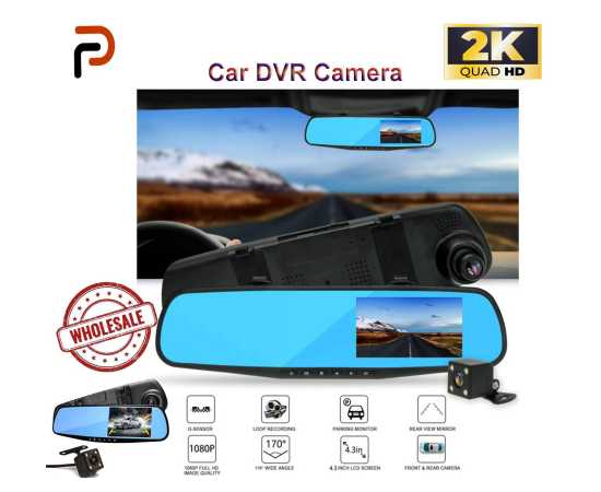 Car Dvr Mirror Dual Camera Front & Back 1080p Car Camera