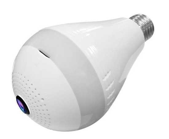 IP Wireless Panoramic WIFI Bulb Camera 1080p Hd 2mp With V380 Pro App