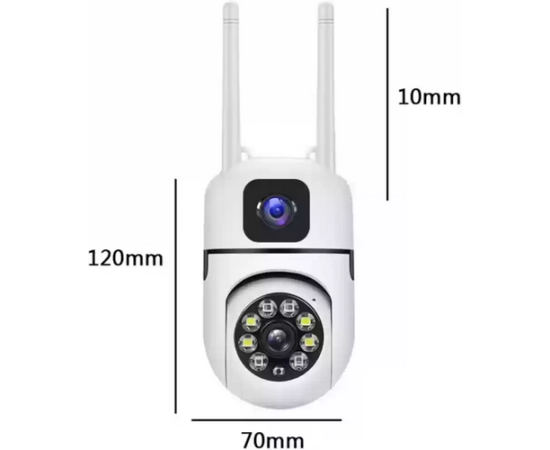 IP Wireless Bulb Shape wall Dual Lens Camera 1080p