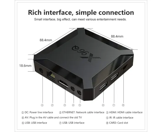 X96Q Smart Tv Box 4/64 Original and show 8GB 128GB Ultra tv box