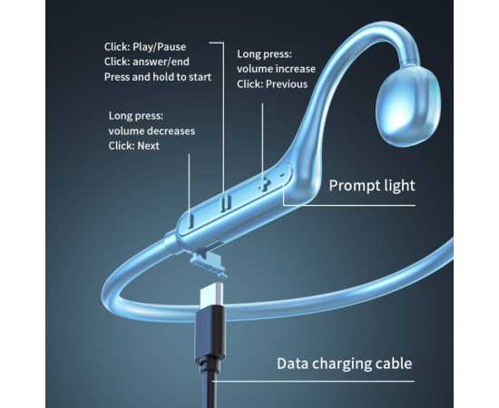 Bone Conduction Wireless Sport Earphone HIFI Chargeable