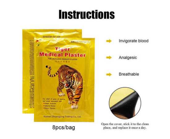 Tigar Balm Medical Plaster 8pec (Pain Killer) Herbal