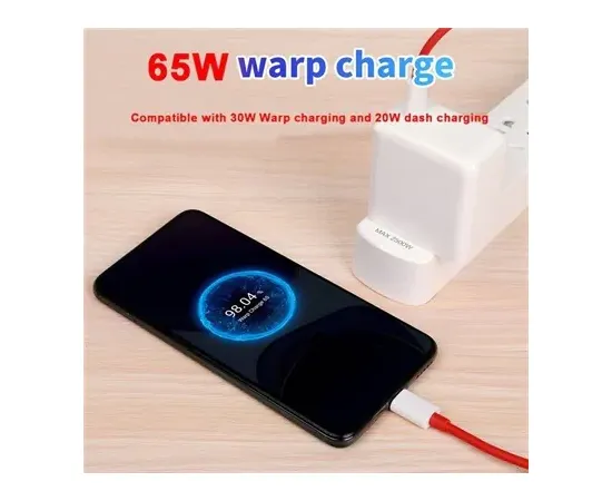 Warp Charger Power Adapter With Type-C for all One Plus Model - 65W