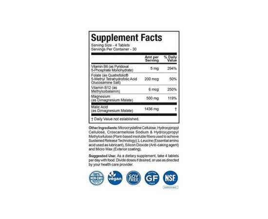 Magsrt Magnesium Malate Supplement - 120 Capsule