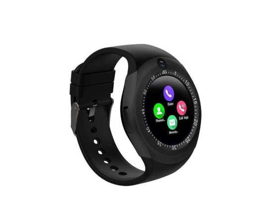 Smart Watch Y1S With GSM Slot For IOS - Black