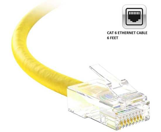 Cat 6 Utp Ethernet Cable With Rj45 Connectors 6 Feet/ 1.8 Meters Cat 6 Utp Ethernet Cable With Rj45 Connectors 6 Feet/ 1.8 Meters