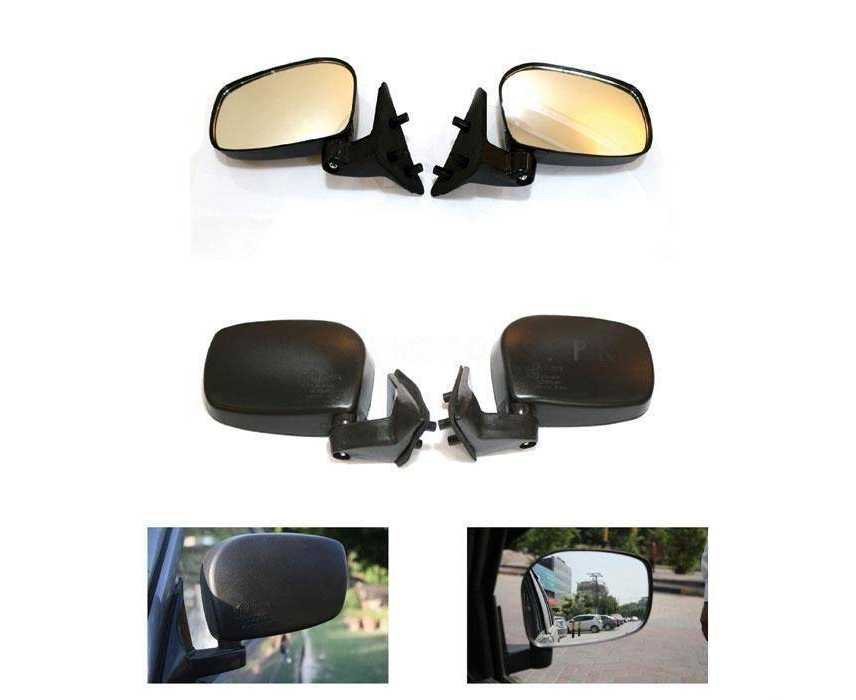 Suzuki Mehran Fancy Side Mirrors Pair Wide Angle Anti Glare Lens Leyjao.pk